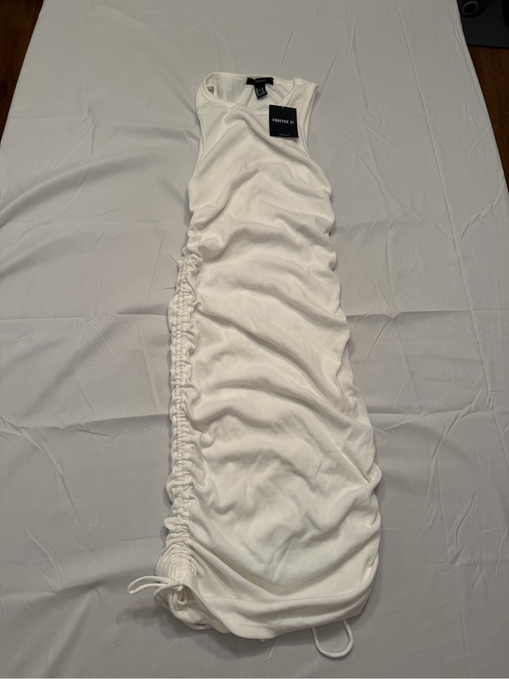 Forever 21 White Ribbed Tank Top